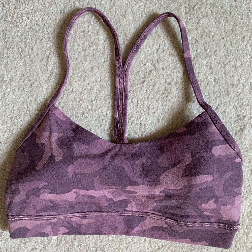 Lululemon Flow Y bra - pink camo 💕
